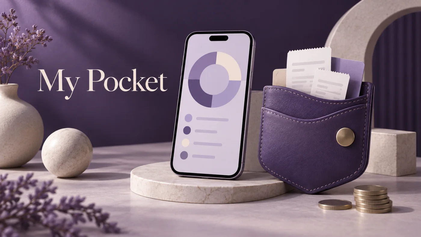 My Pocket — illustration : suivi du budget personnel sur smartphone